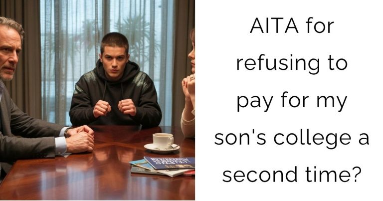 AITA for refusing to pay for my son’s college a second time?