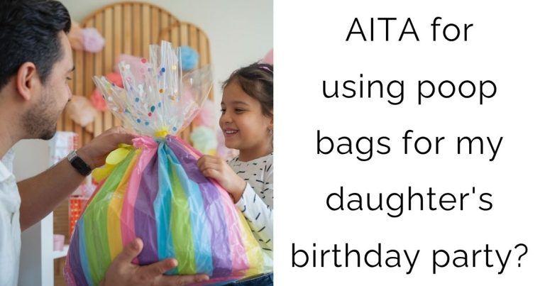 AITA for using poop bags for my daughter’s birthday party?