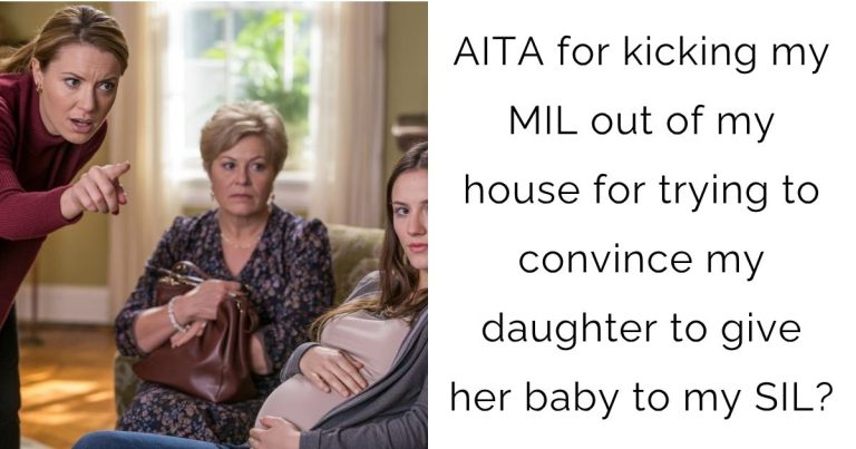AITA for kicking my MIL out of my house for trying to convince my daughter to give her baby to my SIL?