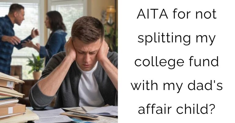 AITA for not splitting my college fund with my dad’s affair child?