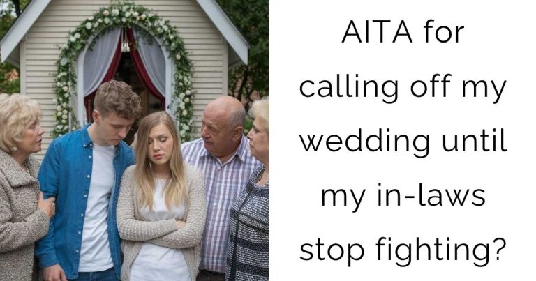 AITA for calling off my wedding until my in-laws stop fighting?