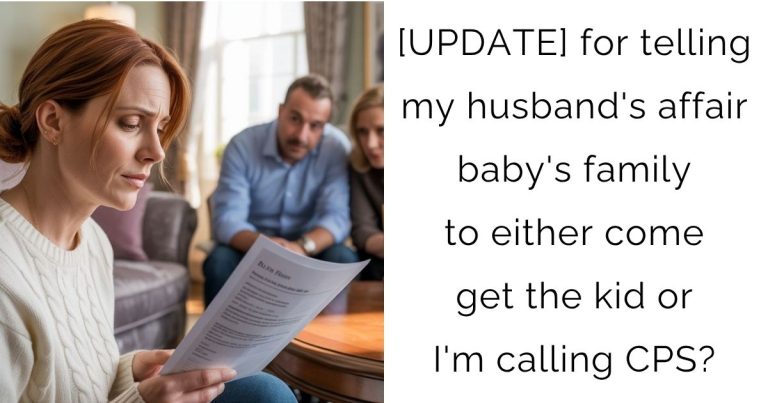 [UPDATE] for telling my husband’s affair baby’s family to either come get the kid or I’m calling CPS?
