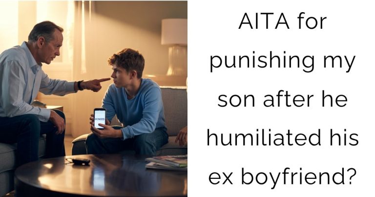 AITA for punishing my son after he humiliated his ex boyfriend?