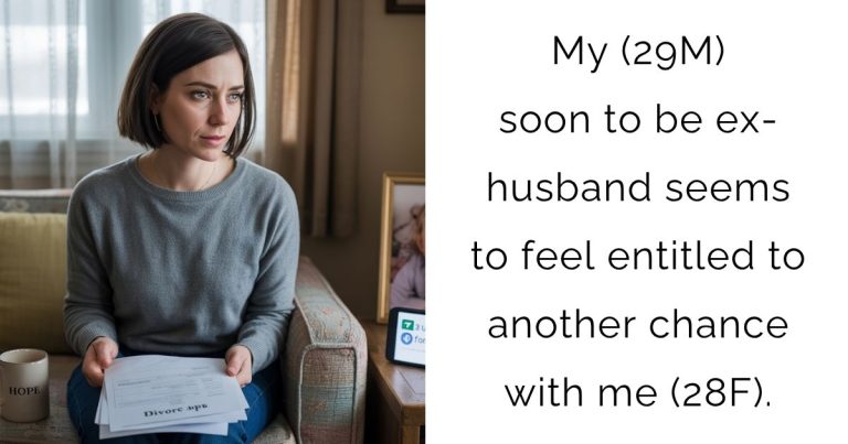 My (29M) soon to be ex-husband seems to feel entitled to another chance with me (28F).