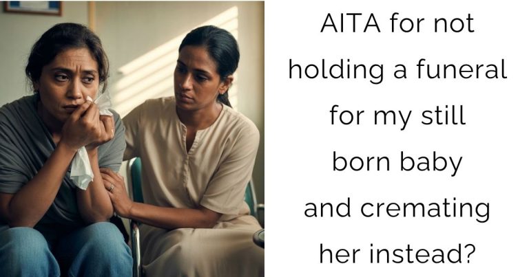 AITA for not holding a funeral for my still born baby and cremating her instead?