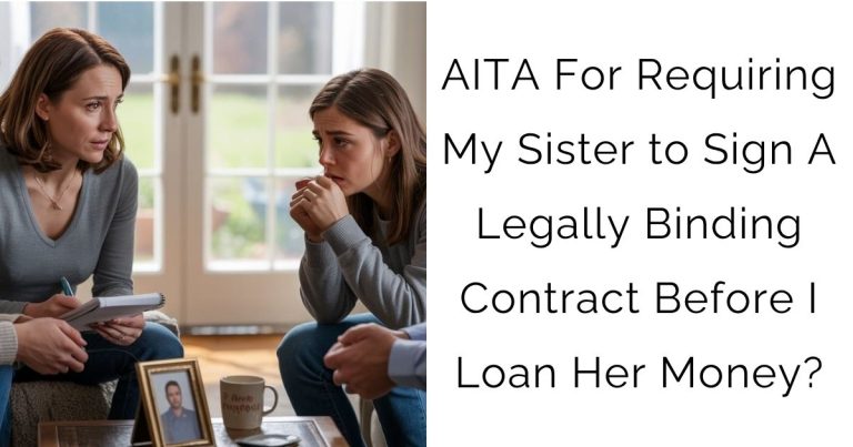 AITA For Requiring My Sister to Sign A Legally Binding Contract Before I Loan Her Money?