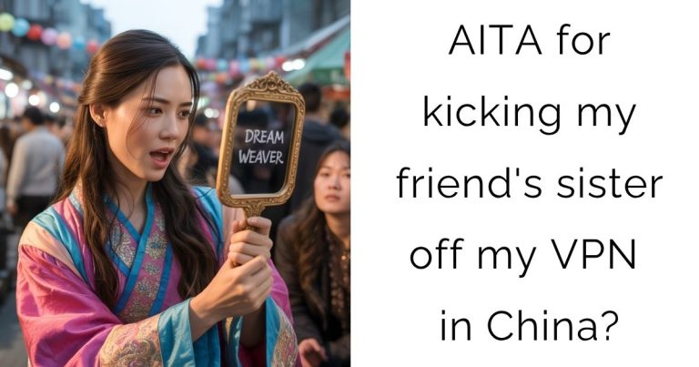 AITA for kicking my friend’s sister off my VPN in China?