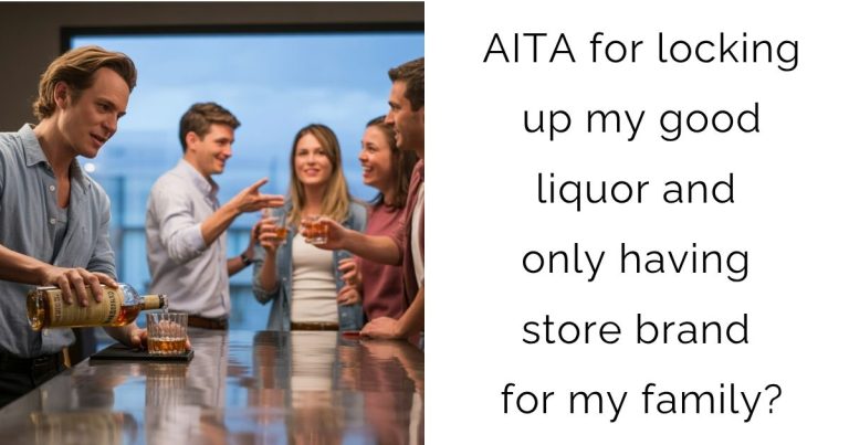 AITA for locking up my good liquor and only having store brand for my family?