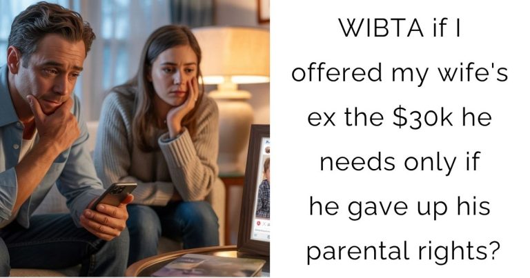 WIBTA if I offered my wife’s ex the $30k he needs only if he gave up his parental rights?