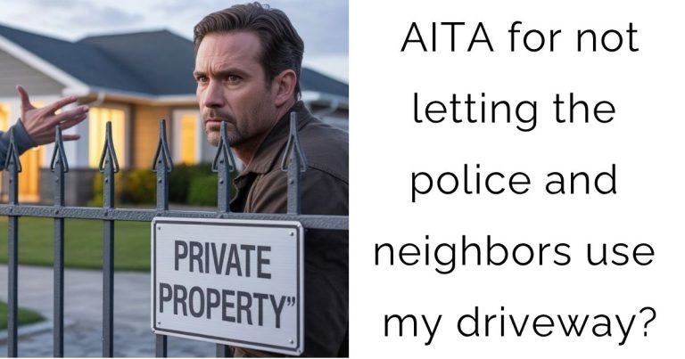 AITA for not letting the police and neighbors use my driveway?