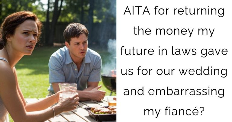 AITA for returning the money my future in laws gave us for our wedding and embarrassing my fiancé?
