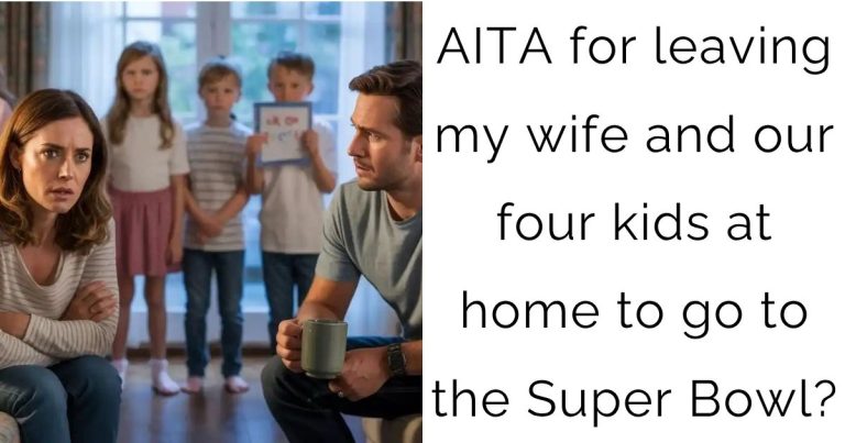 AITA for leaving my wife and our four kids at home to go to the Super Bowl?