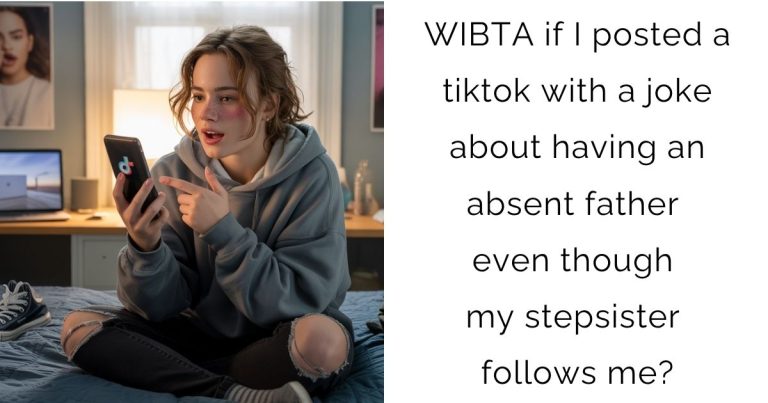WIBTA if I posted a tiktok with a joke about having an absent father even though my stepsister follows me?