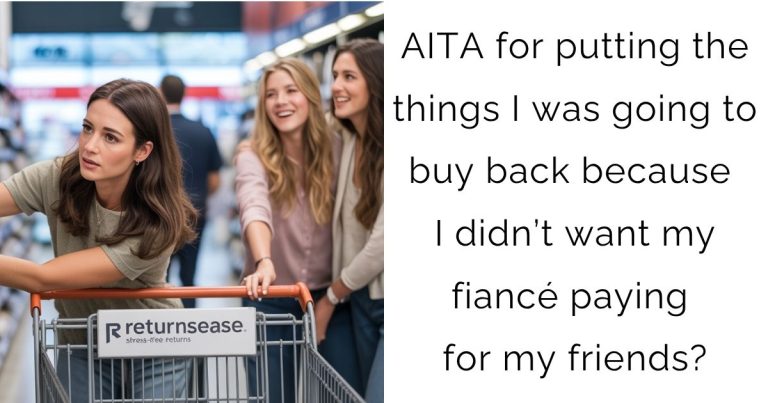 AITA for putting the things I was going to buy back because I didn’t want my fiancé paying for my friends?