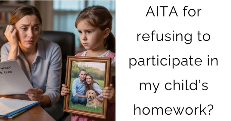 AITA for refusing to participate in my child’s homework?