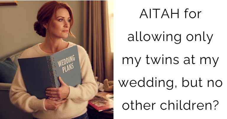 AITAH for allowing only my twins at my wedding, but no other children?