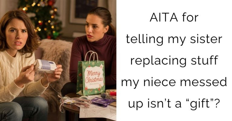 AITA for telling my sister replacing stuff my niece messed up isn’t a “gift”?