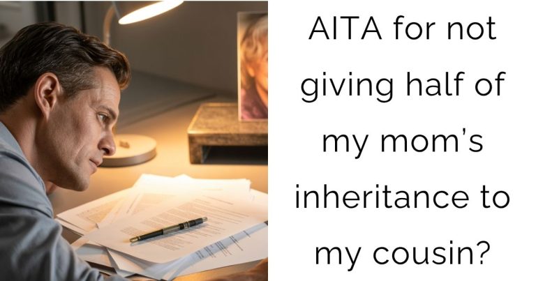 AITA for not giving half of my mom’s inheritance to my cousin?
