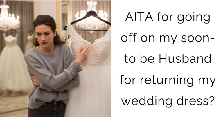 AITA for going off on my soon-to be Husband for returning my wedding dress?