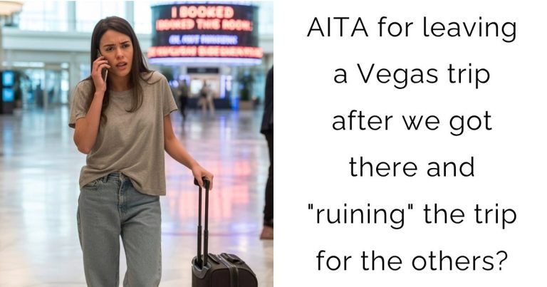 AITA for leaving a Vegas trip after we got there and “ruining” the trip for the others?