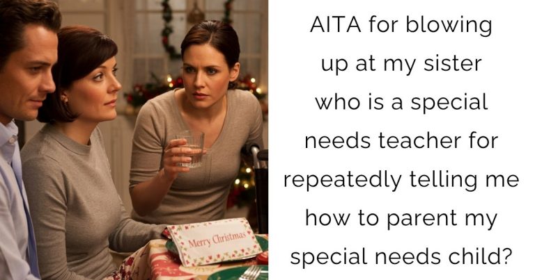 AITA for blowing up at my sister who is a special needs teacher for repeatedly telling me how to parent my special needs child?