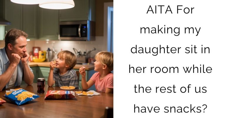 AITA For making my daughter sit in her room while the rest of us have snacks?