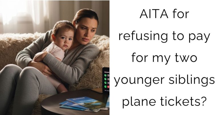 AITA for refusing to pay for my two younger siblings plane tickets?