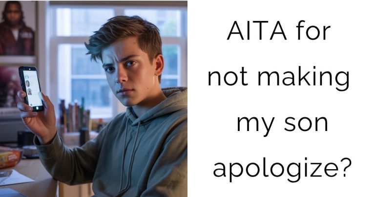AITA for not making my son apologize?