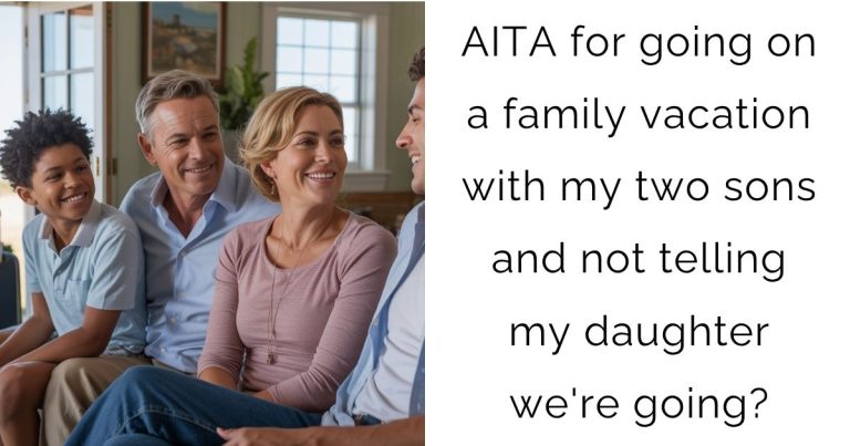 AITA for going on a family vacation with my two sons and not telling my daughter we’re going?