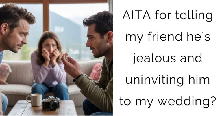 AITA for telling my friend he’s jealous and uninviting him to my wedding?