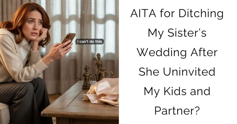 AITA for Ditching My Sister’s Wedding After She Uninvited My Kids and Partner?