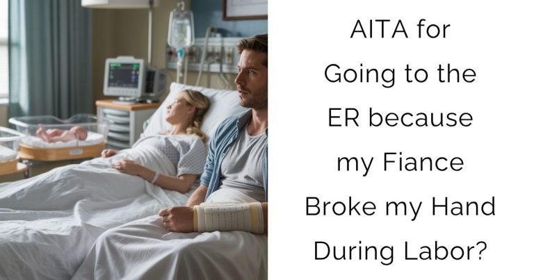 AITA for Going to the ER because my Fiance Broke my Hand During Labor?