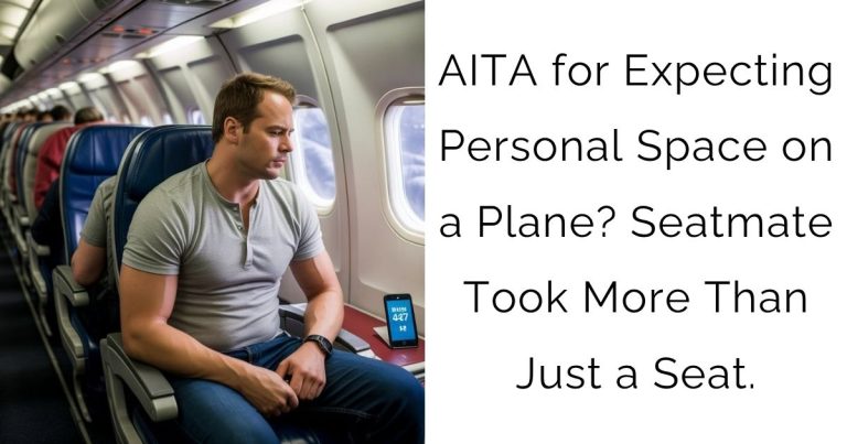 AITA for Expecting Personal Space on a Plane? Seatmate Took More Than Just a Seat.