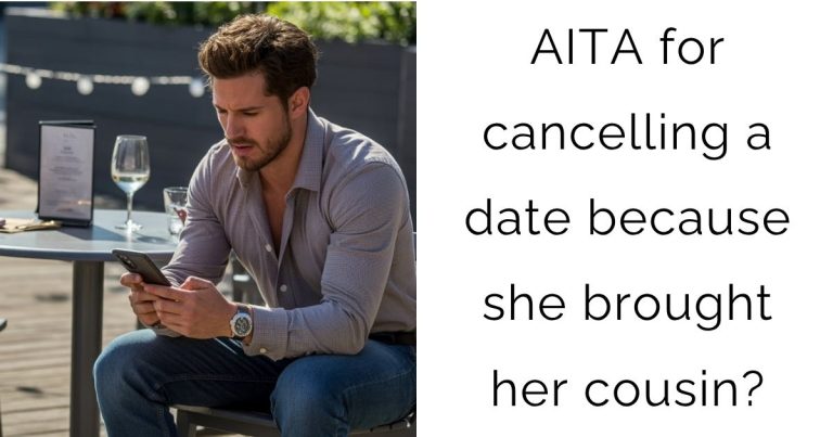 AITA for cancelling a date because she brought her cousin?