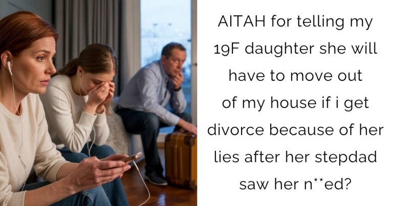 AITAH for telling my 19F daughter she will have to move out of my house if i get divorce because of her lies after her stepdad saw her n**ed?