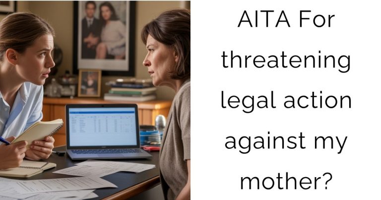 AITA For threatening legal action against my mother?