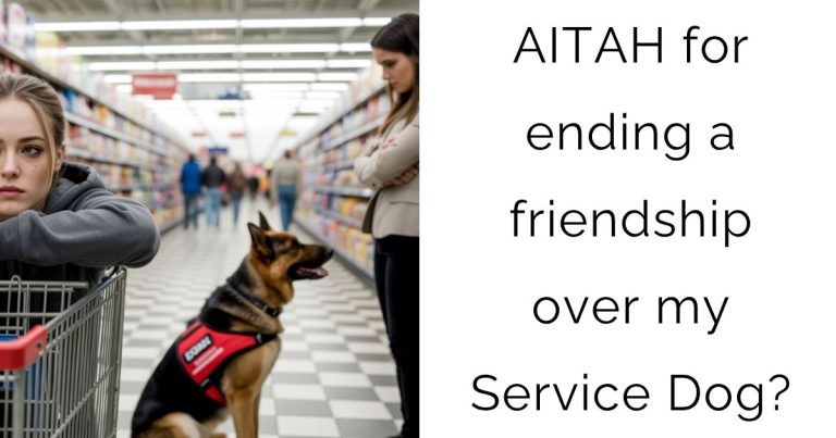 AITAH for ending a friendship over my Service Dog?