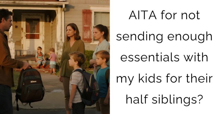 AITA for not sending enough essentials with my kids for their half siblings?