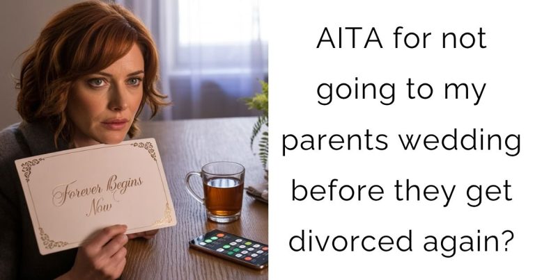 AITA for not going to my parents wedding before they get divorced again?
