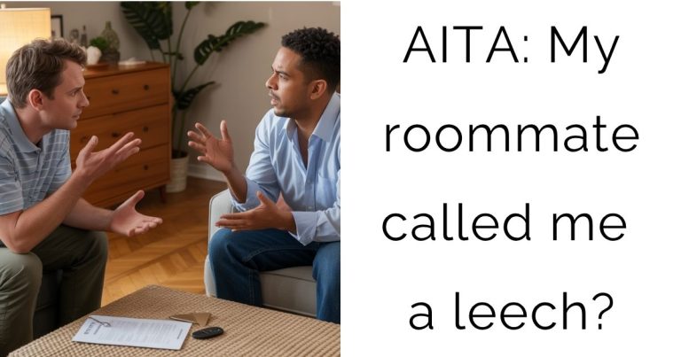 AITA: My roommate called me a leech?