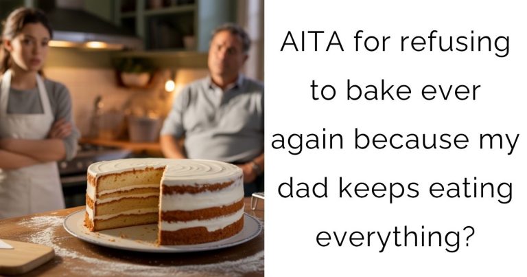 AITA for refusing to bake ever again because my dad keeps eating everything?