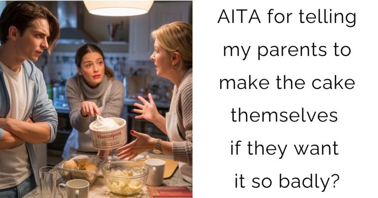 AITA for telling my parents to make the cake themselves if they want it so badly?