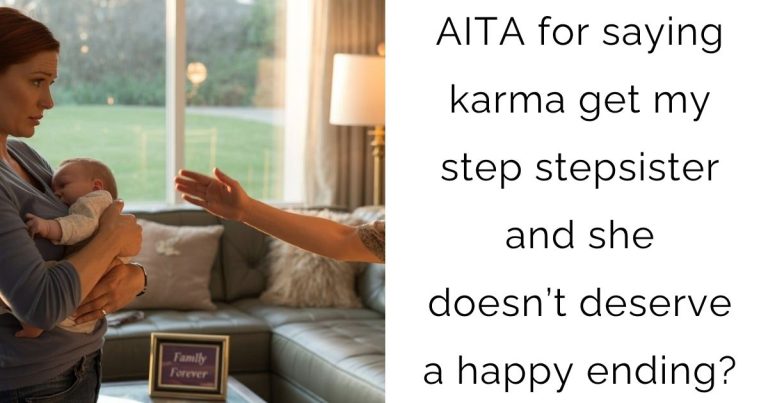 AITA for saying karma get my step stepsister and she doesn’t deserve a happy ending?