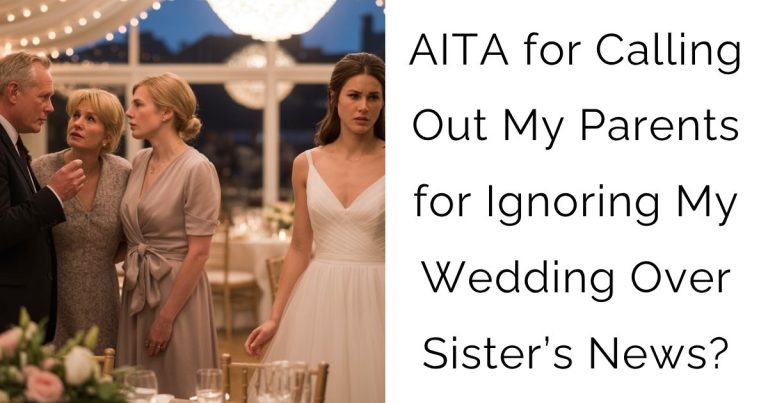 AITA for Calling Out My Parents for Ignoring My Wedding Over Sister’s News?