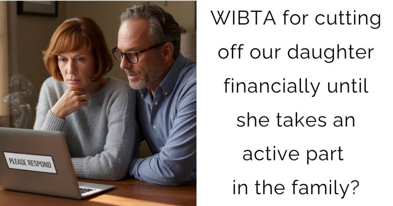 WIBTA for cutting off our daughter financially until she takes an active part in the family?