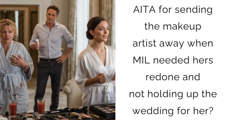 AITA for sending the makeup artist away when MIL needed hers redone and not holding up the wedding for her?