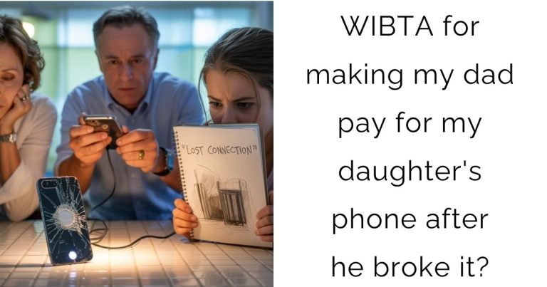 WIBTA for making my dad pay for my daughter’s phone after he broke it?