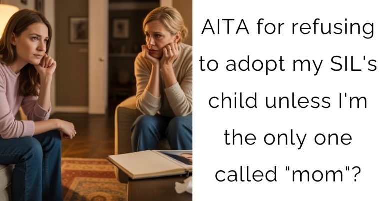AITA for refusing to adopt my SIL’s child unless I’m the only one called “mom”?