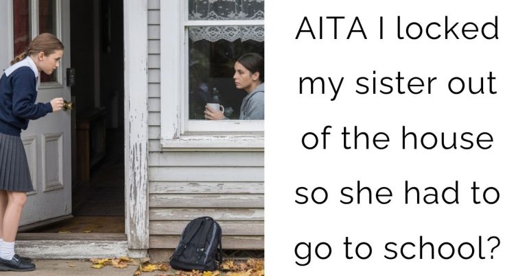 AITA I locked my sister out of the house