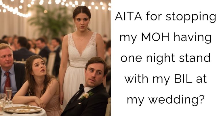 AITA for stopping my MOH having one night stand with my BIL at my wedding?